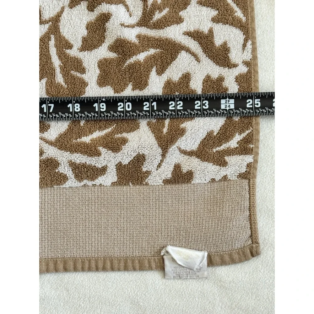 Eddie Bauer Home 3 Bath Towels Brown Oak Leaf Cotton Lodge Cabin Bath Set‎